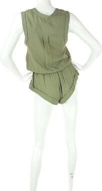 Rumor Boutique Military Army Green Sleeveless Short Pants Jumpsuit Romper XS